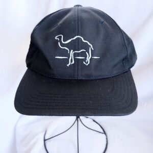 Camel Cigarette Hat 90s Snapback Black Spell Out Logo Silhouette RJRTC Promo VTG
